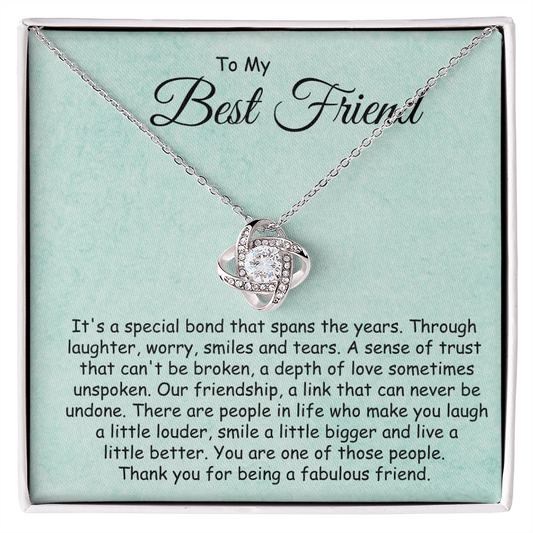 To My Best Friend - Love Knot Necklace