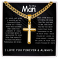 To My Man - Artisan Cross with Cuban Link Chain
